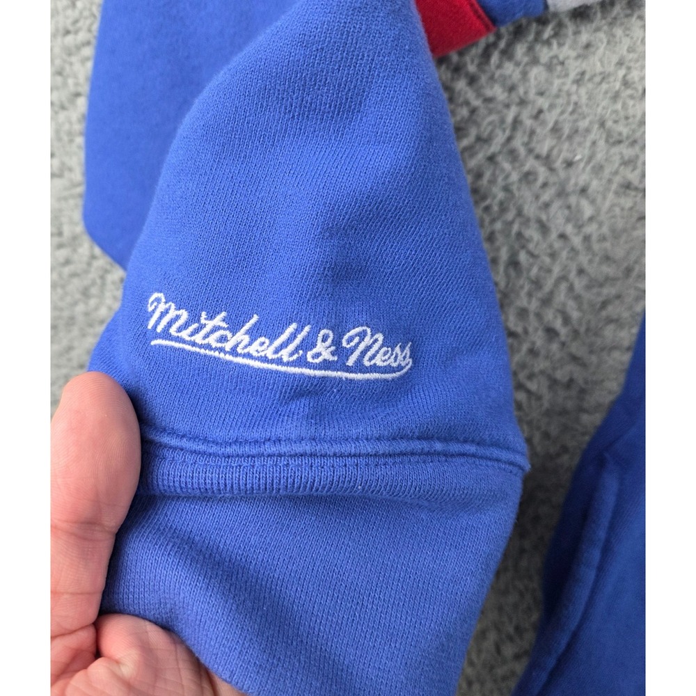 Mitchell & Ness New York Giants Throwback Sweatshirt Mens 4XL Blue White NFL - Picture 5 of 13